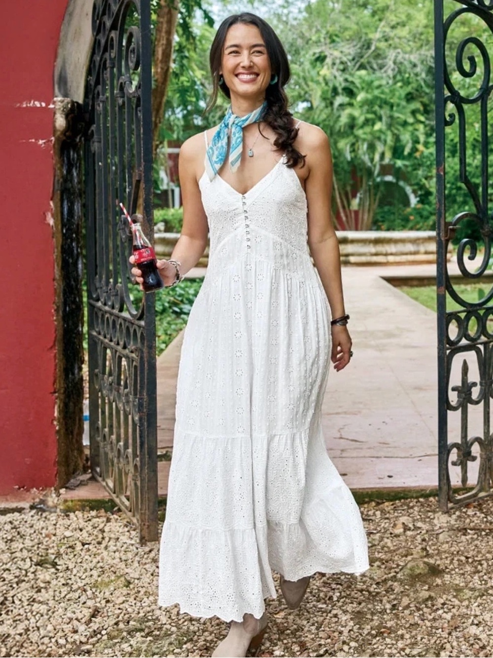 Sundance Arezza Eyelet Maxi Dress